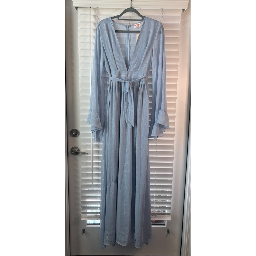 NWT Showpo Shimmering Light Blue Dress